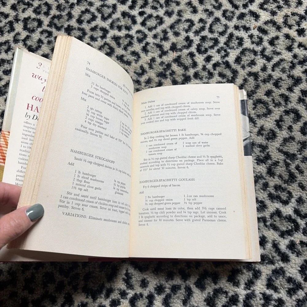 365 Ways to Cook Hamburger (Hardcover book,‎ 1960) Doyne Nickerson Recipes